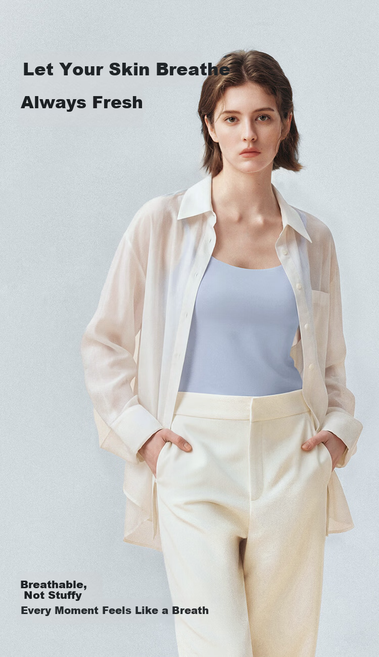 Ubras Yu Shuxin Same Style Small Milk Skin Sizeless Bra for Women with Chest Pads, Camisole Tank Top, Early Autumn Inner Wear Base Layer 19