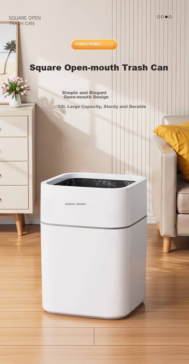Jiabangshou Living Room Trash Can, Home Use, 2026 New Model, 13L with Lid, Large Size, for Kitchen, Bathroom, Toilet, Bedroom, Office 1