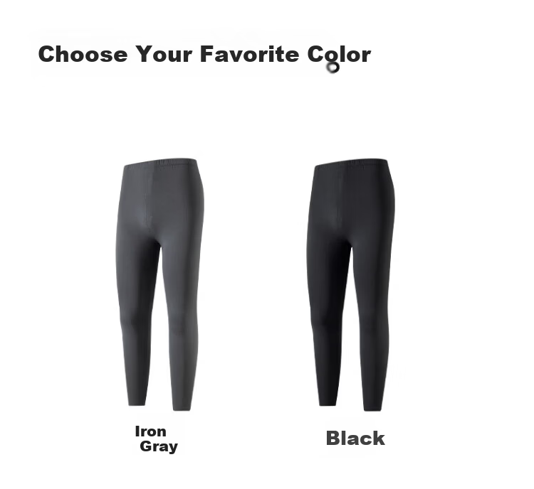 LangSha Men's Pure Cotton Thermal Pants Autumn Winter Thin Inner Wear Base Layer Long Johns Antibacterial Mite-Resistant Heated Cotton Knit Pants 15