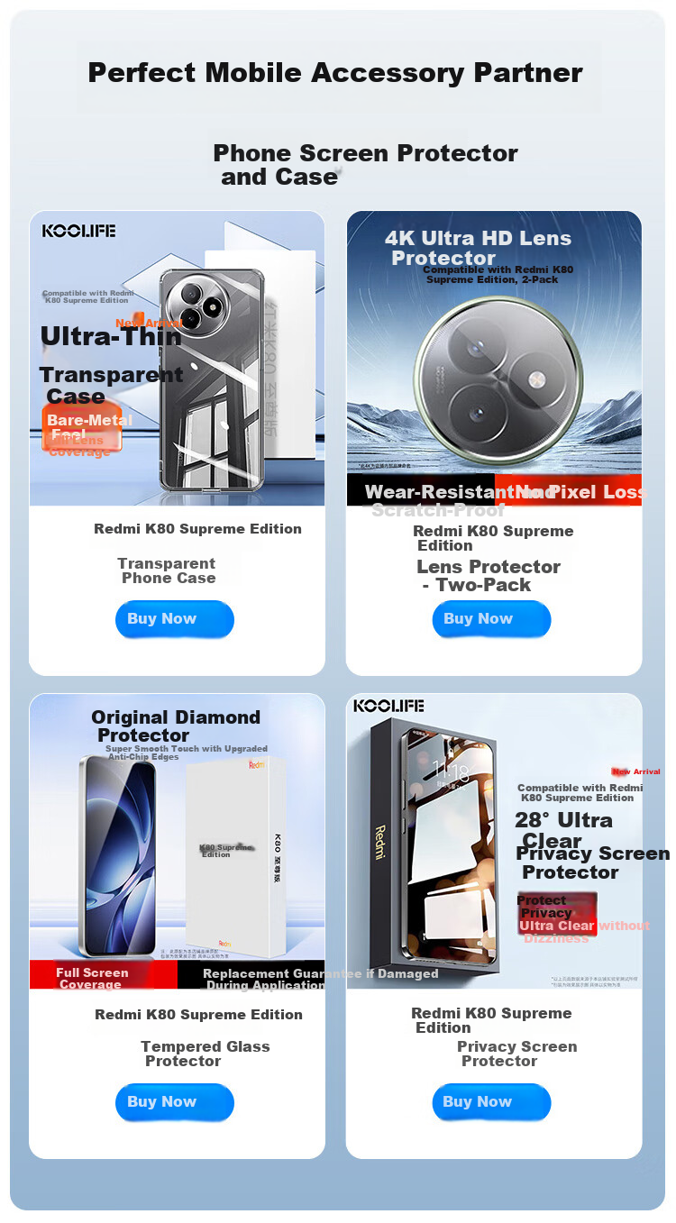 KOOLIFE 28° Privacy Screen Protector for Redmi K80 Ultra Supreme Edition Tempered Glass Anti-Peeping Privacy Protection Ultra-Thin High-Definition Shockproof Film 1