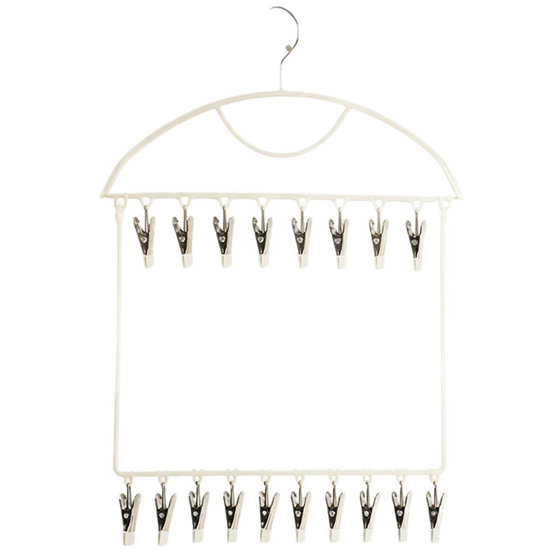 Baoshi Multifunctional Clothes Hanger, Double-Layer Sock Clip, Baby Clothes Rack, Drool Bib Drying Rack, Closet Storage Organizer