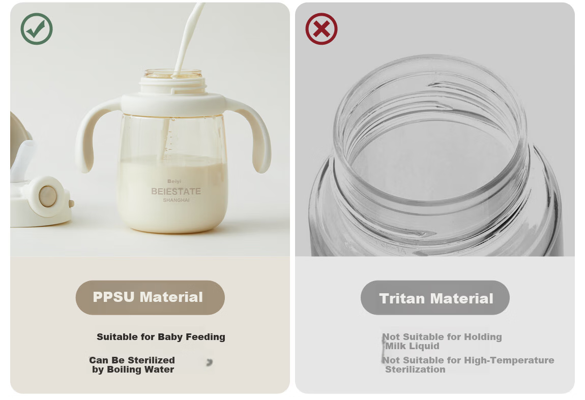 BEIE Musician Children's Straw Cup 1-3 Years Baby Water Cup Milk Bottle Infant Direct Drinking PPSU Training Cup 19