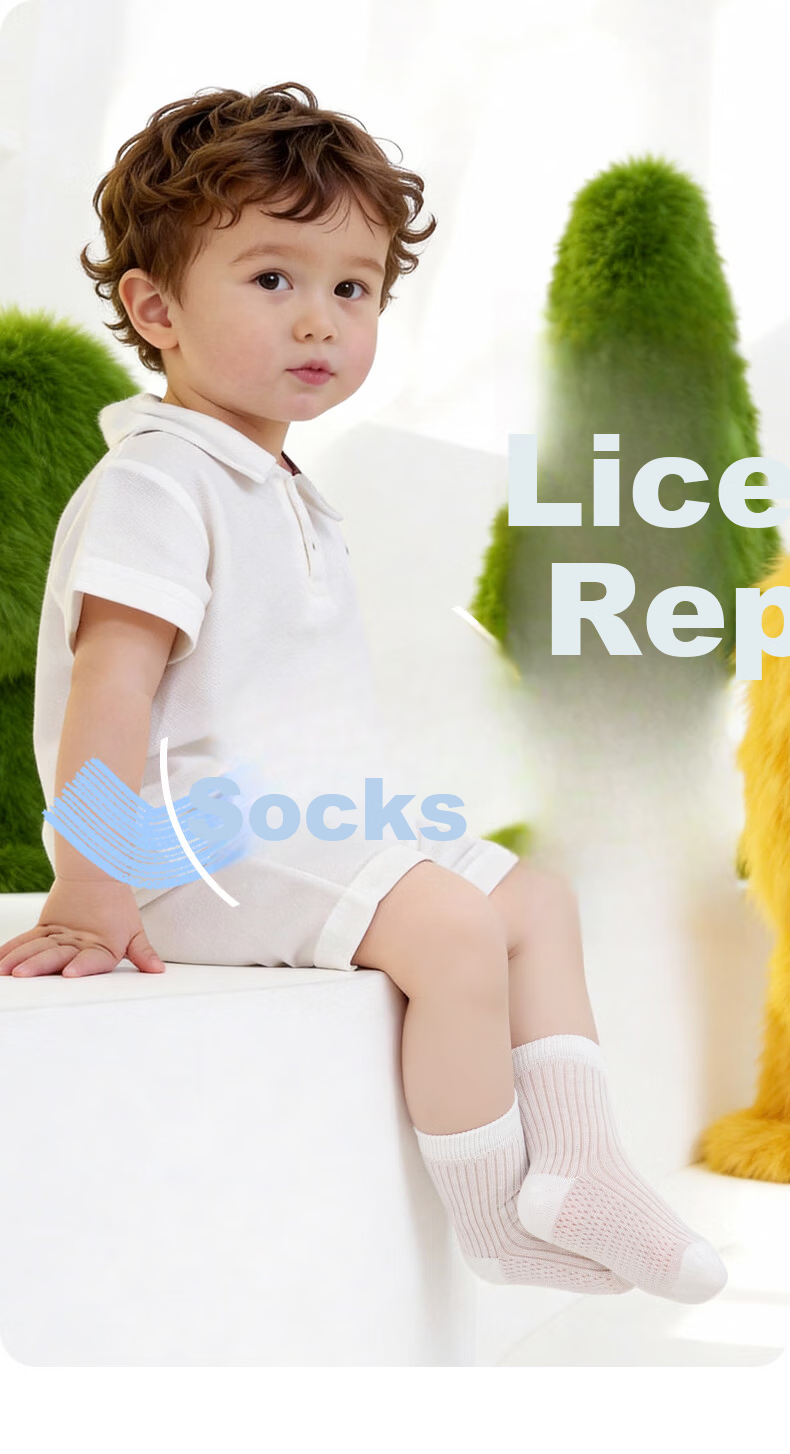 Growth Baby Socks Summer Cotton Breathable Mesh Mid-Calf Antibacterial Non-Binding Seamless Baby Socks 1