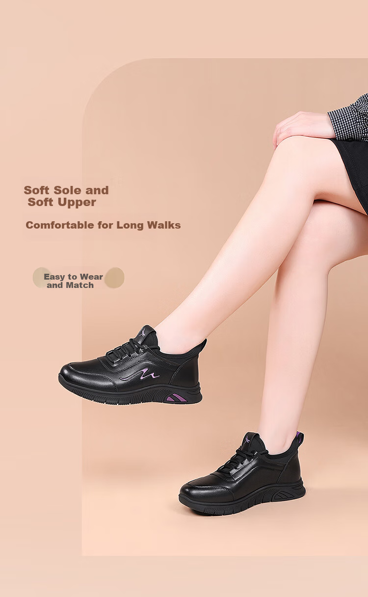 Red Dragonfly Women's Casual Low-top Running Shoes Outdoor Durable Lightweight Sports Shoes EXB350341 Black Size 37 2