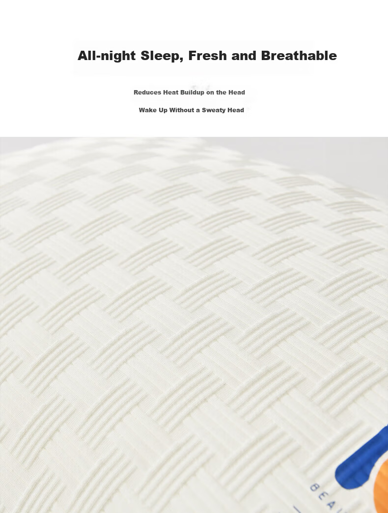 KING SHORE Fiber Pillow Core Cervical Pillow Medium Firm Single Pack Suitable for 48*74cm Pillowcase 3