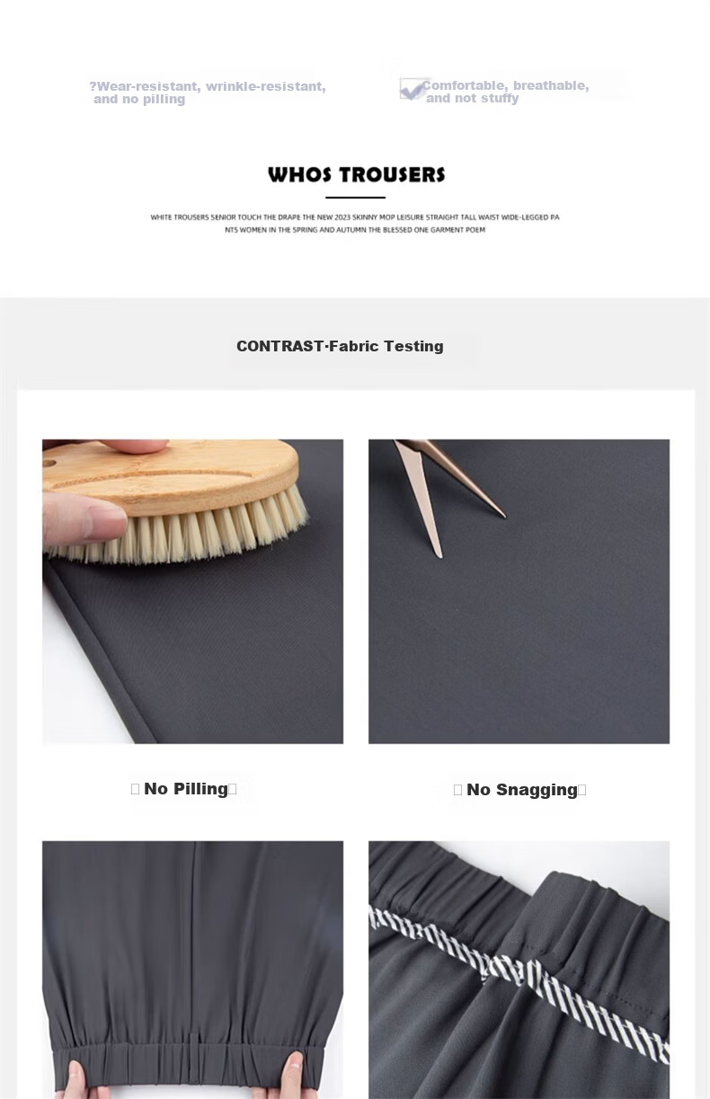 Langsha Women's Suit Pants 2026 New High-Waist Straight-Leg Slim Fit Lightweight Wide-Leg Trousers for Office Commuting 7