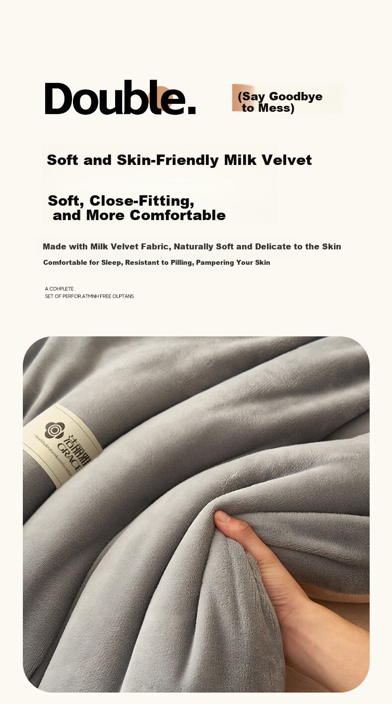 Grace A-Class Milk Velvet Autumn Winter Quilt Single Student Quilt Core 200*230cm 6 Jin Bamboo Shadow Green 4
