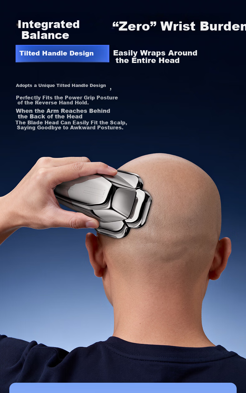 AUX Bald Head Hair Clipper Electric Shaver for Men Self Haircut Home Use Electric Beard Trimmer Haircutting Machine Gift 7