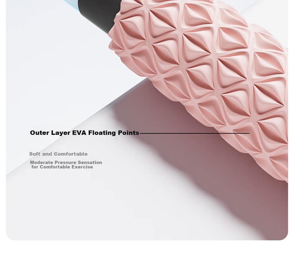 ANTA Foam Roller Yoga Stick Muscle Relaxation Spiky Massage Stick Fitness Slimming Calf Pink 9