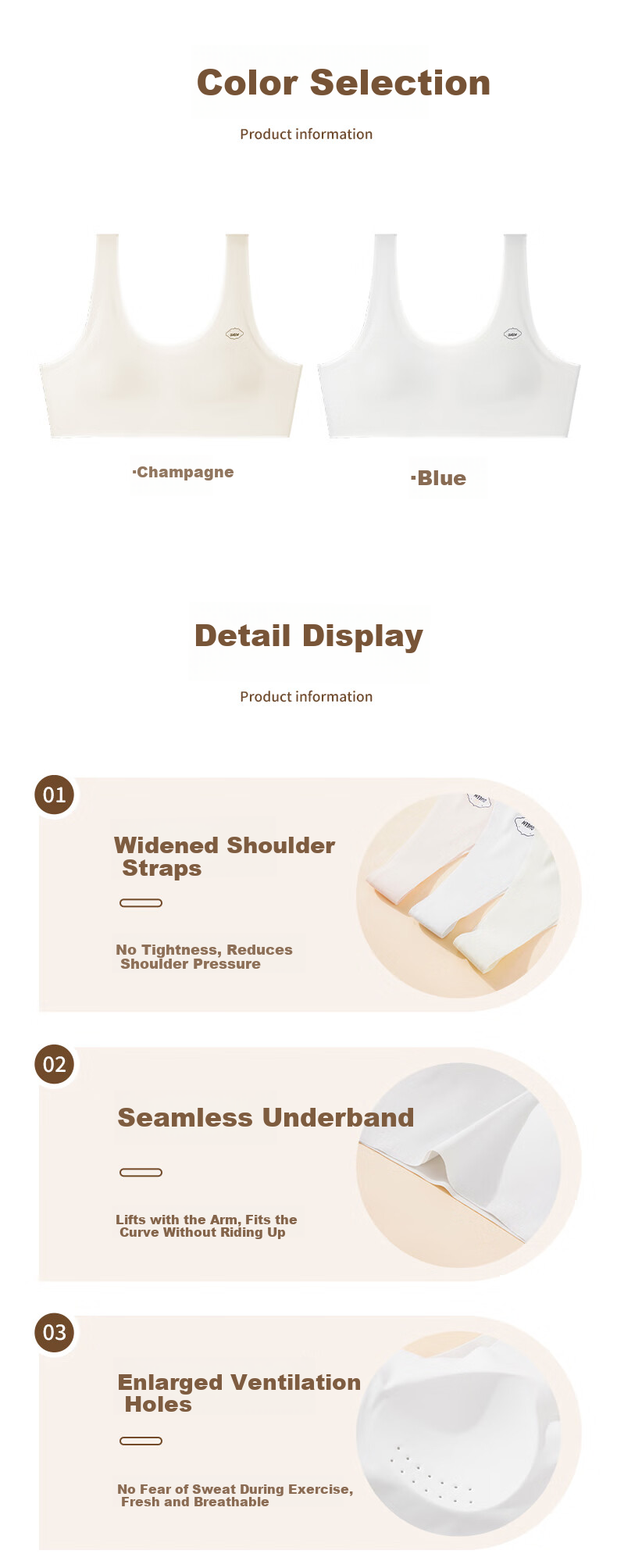Free Style Developmental Period Girls' Underwear Junior High School Student Puberty Bra Seamless Invisible Ultra-Thin Girls' Vest 23