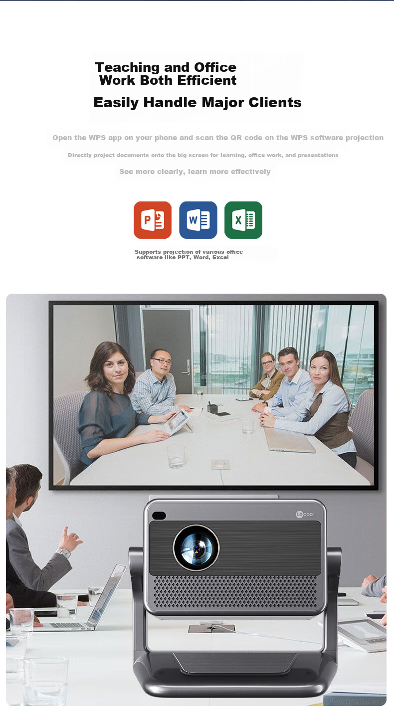 Lecoo Lenovo LK215 Smart Cloud Home Projector Intelligent Projector Bedroom Mobile Phone Projection TV (New Flagship Chip AI Voice Control Home Theater) 20