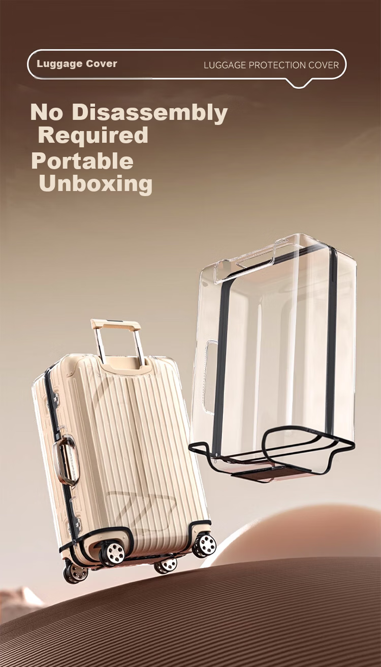 Banjeni Transparent Luggage Cover Dustproof Thickened Waterproof Protective Case for 22-inch Suitcase 6