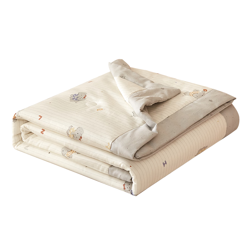 MUJI Pure Cotton Summer Quilt Xinjiang Cotton Cooling Air-Conditioned Thin Quilt Core 150*200cm Bubble Elephant