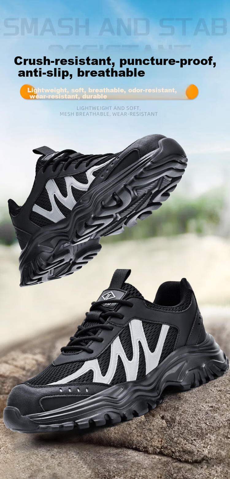 Dinggu Men's Safety Work Shoes Steel Toe Anti-Smash Anti-Puncture Construction Work Shoes New JD1639mi39 1
