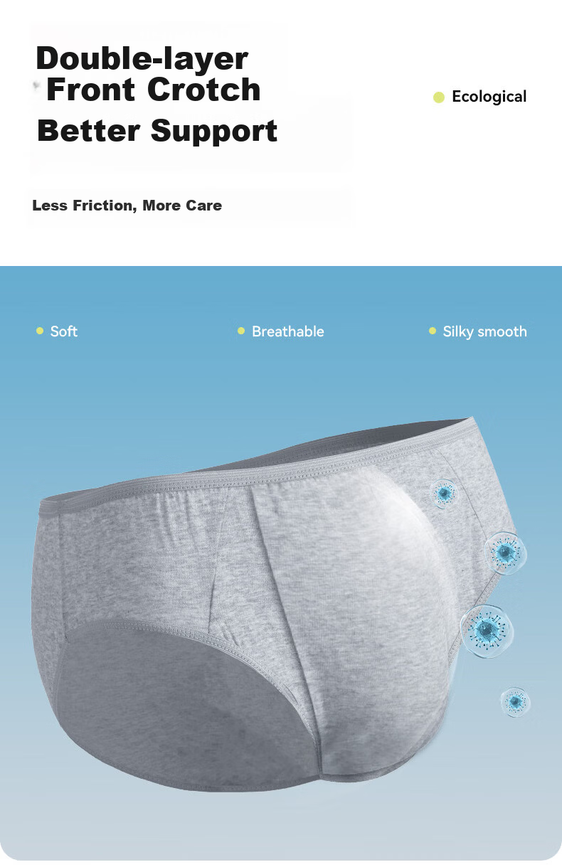 ASSHION Men's Disposable Underwear, Boxer Briefs, Pure Cotton, Travel, Business Trip, Sterilized, No-Wash, Portable, Gray Boxer Briefs, 5 Pieces, 3XL 3