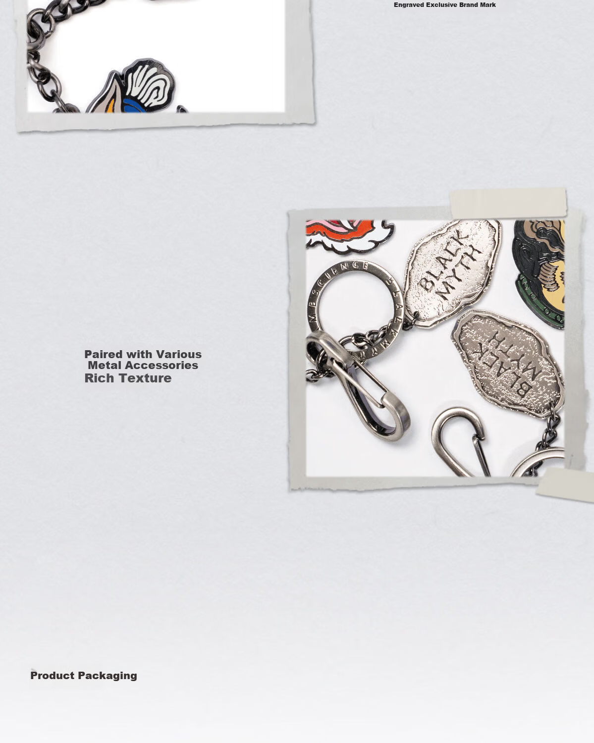 Black Myth Guangzhi Keychain Wukong Style Bag Pendant Temperature-Responsive Enamel Creative Hanging Ornament Collectible Gift 7