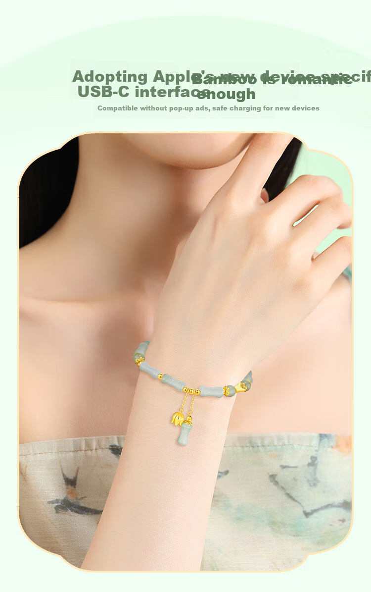 ALLOVE Bamboo Joint Silver Bracelet Women's 2026 New Hetian Jade Birthday 520 Valentine's Day Gift for Girlfriend Wife 3