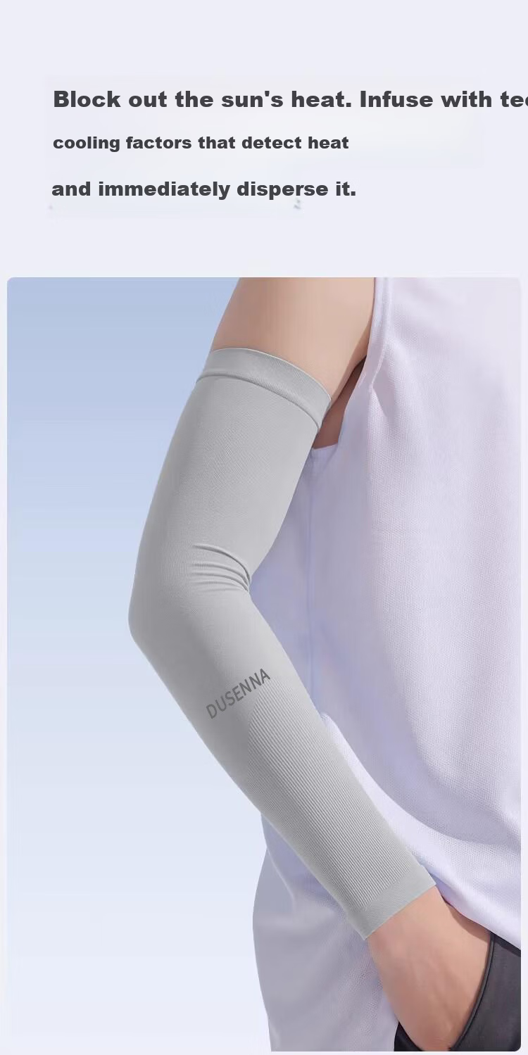 Nanjiren Three-Pack Ice Silk Cooling Arm Sleeves for Men And Women, Sun Protection Cycling Sports Arm Guards And Sun Protection Gloves 4