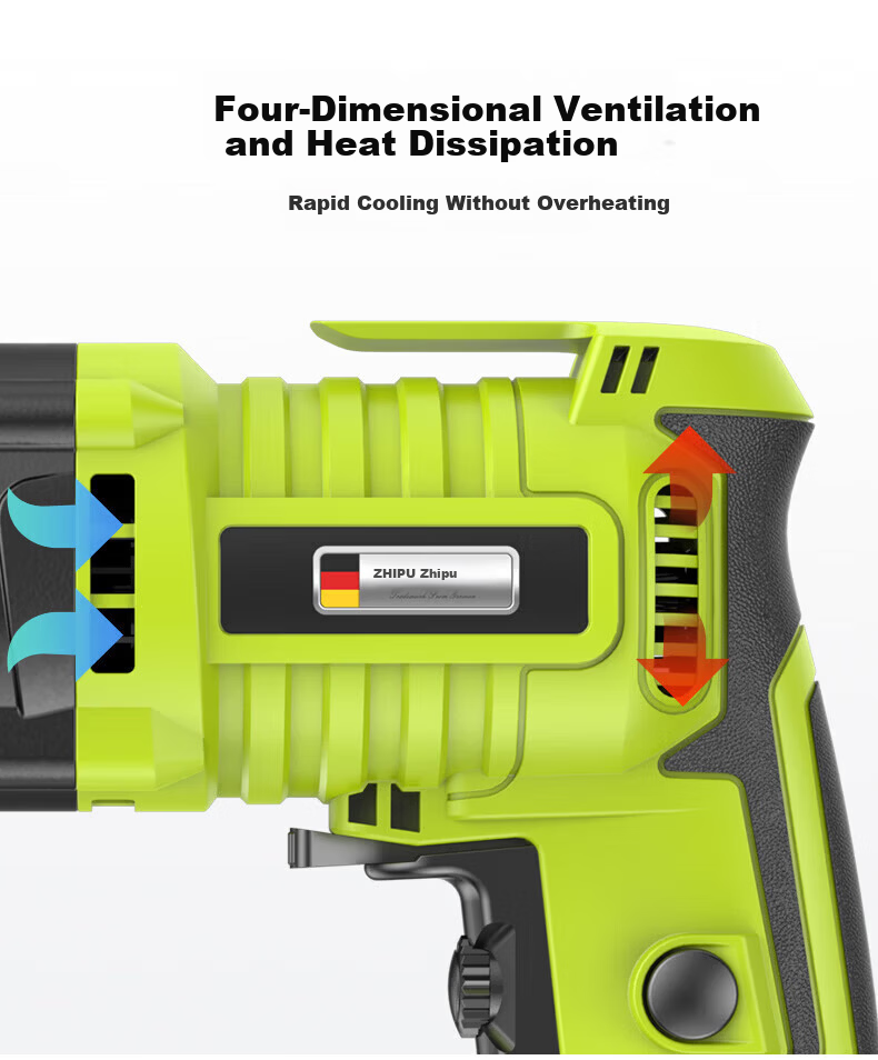 Zhipu 220V Household Multifunctional Electric Screwdriver High-Power Electric Handheld Drill Corded 15