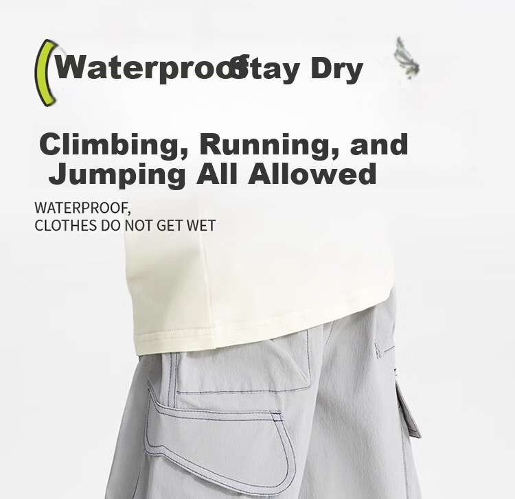 Ciciibear Waterproof Cooling Splash Pants Baby Work Pants Spring Autumn Boys Children's Casual Pants 2024 7