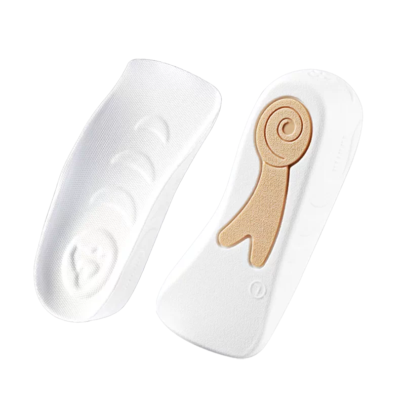 Gouge Snail Lift Insoles for Women, Arch Support, Comfortable, Invisible, White, Women's Size 3.5CM, One Pair