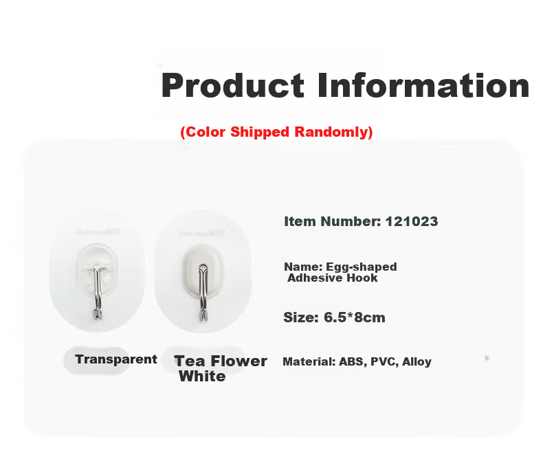 CHAHUA Printed Hook, Strong Adhesive, No-Drill Hook, Bathroom Door Hanger, Clothes Rack, 4 Pieces 3