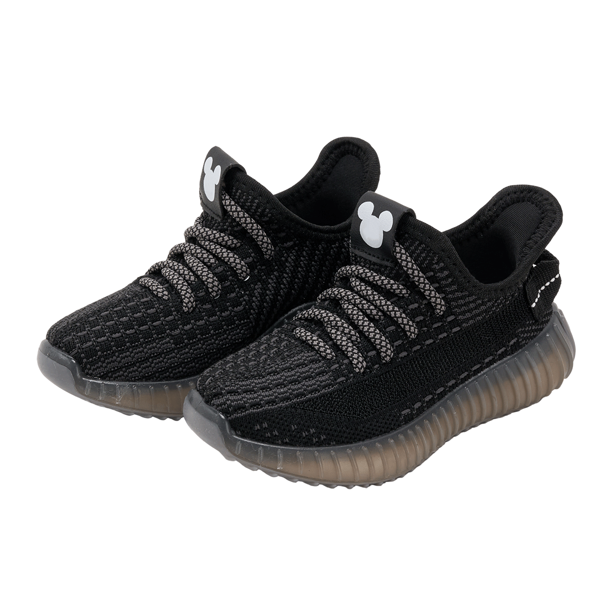 Disney Kids Summer Mickey Flyknit Coconut Shoes Soft Sole Breathable Boys and Girls Sports Shoes Black 021 Size 26