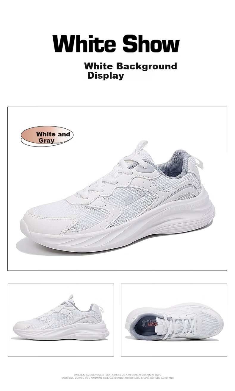 Huili Official Women's Shoes, Summer Breathable Mesh Sneakers, White Women's Shoes, Running Shoes for Women, All Black, Size 42 24