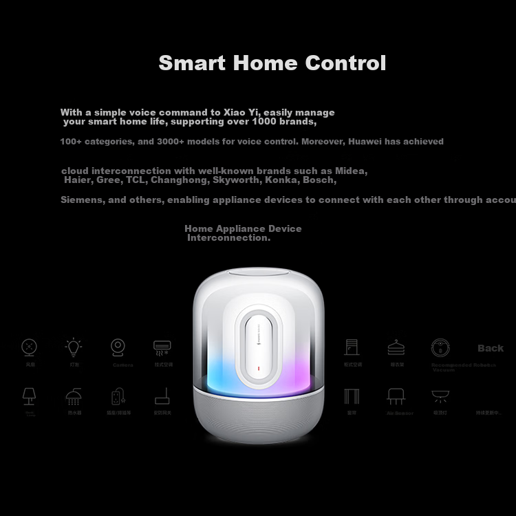 Huawei Sound X4 Smart Speaker Wireless Bluetooth Speaker Colorful Light with Sound Dynamic Deep Bass Gold Standard Audio Certification Women's Day Gift with Cleaning Cloth 13