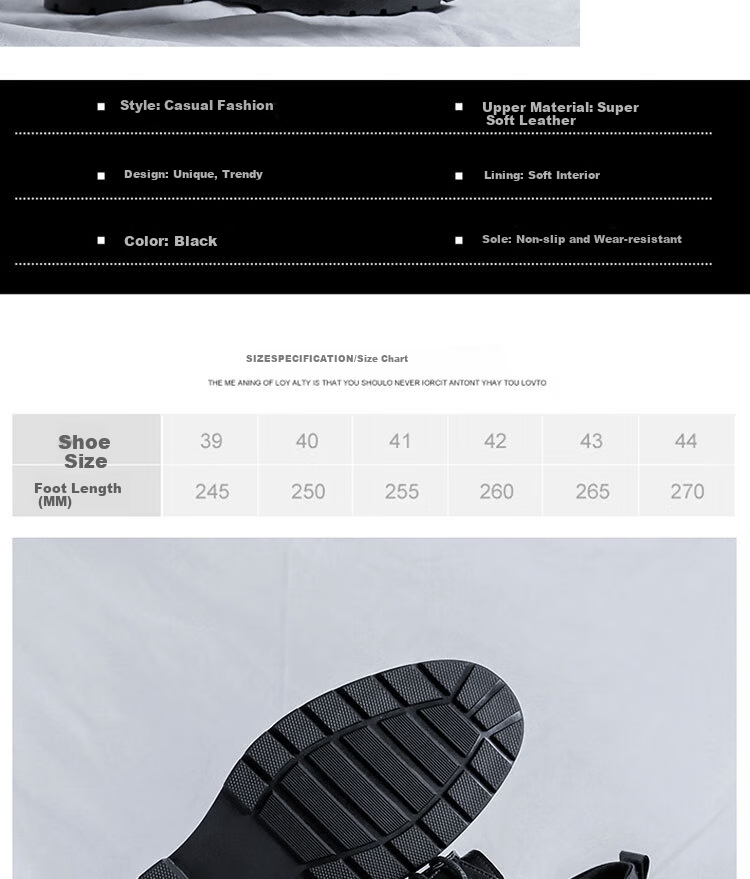 CALIFBULL Men's Leather Shoes Spring Summer Thick Sole Height Increasing Loafers Slip-On Lazy Business Casual Shoes Black Size 44 19