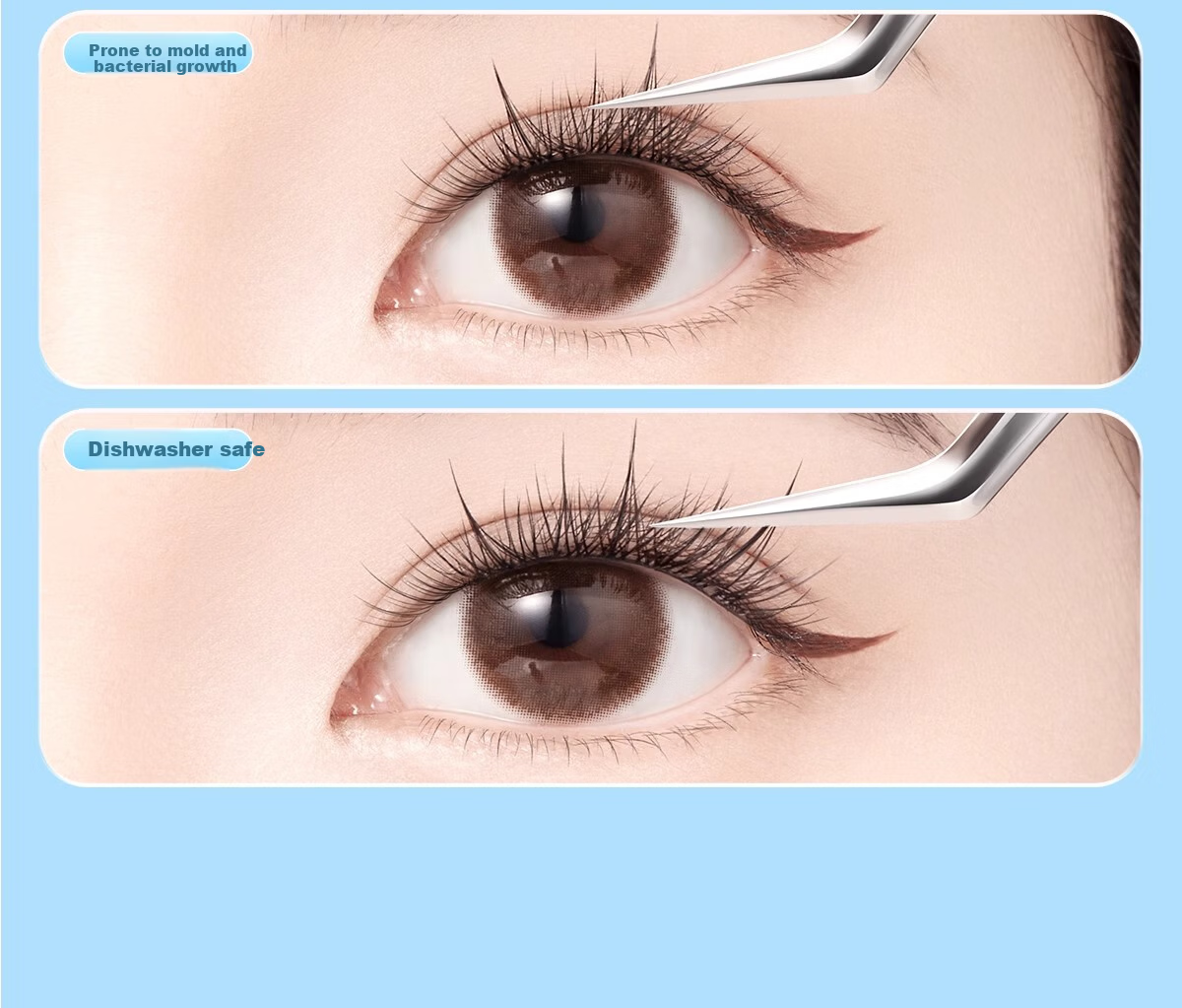 Ouyizi Self-Adhesive False Eyelashes Natural Beginner No Glue Needed Removable Segment Eyelash Clusters 120 Pieces 13