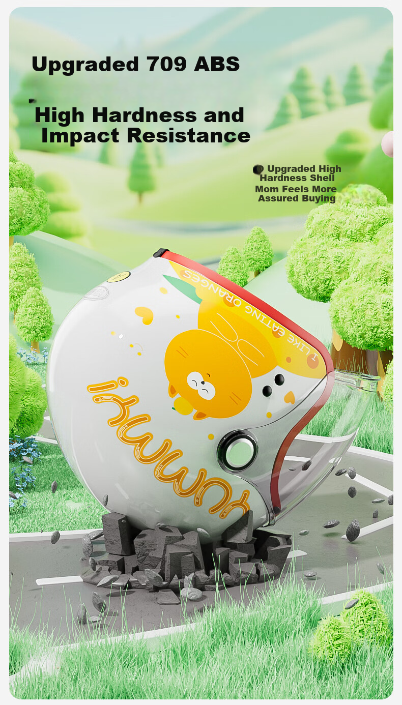 YEMA 3C Certified Children's Helmet Boys Girls All-Season Electric Motorcycle Safety Helmet Ages 3-12 Autumn Winter 3/4 Helmet 268S Elegant Blue 5
