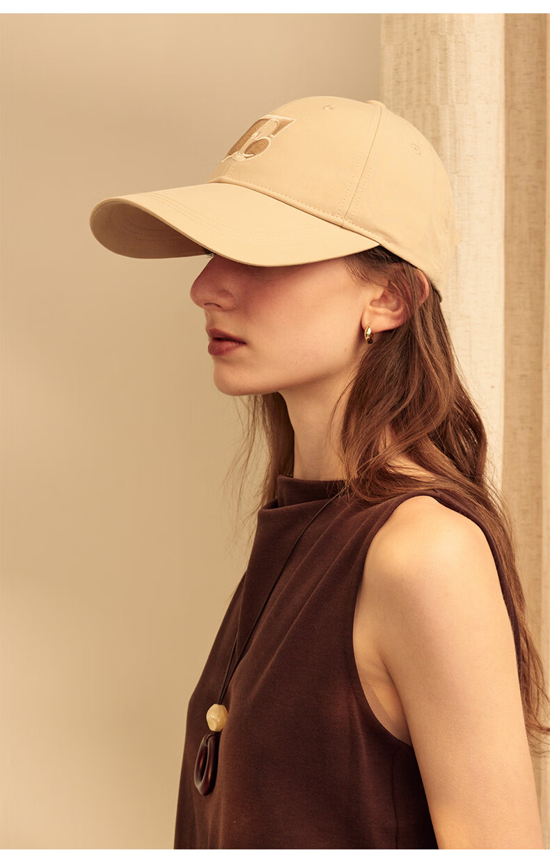 ELLE Oversized Baseball Cap Women Fashion Embroidered Duckbill Hat Outdoor Sun Protection Unisex 26