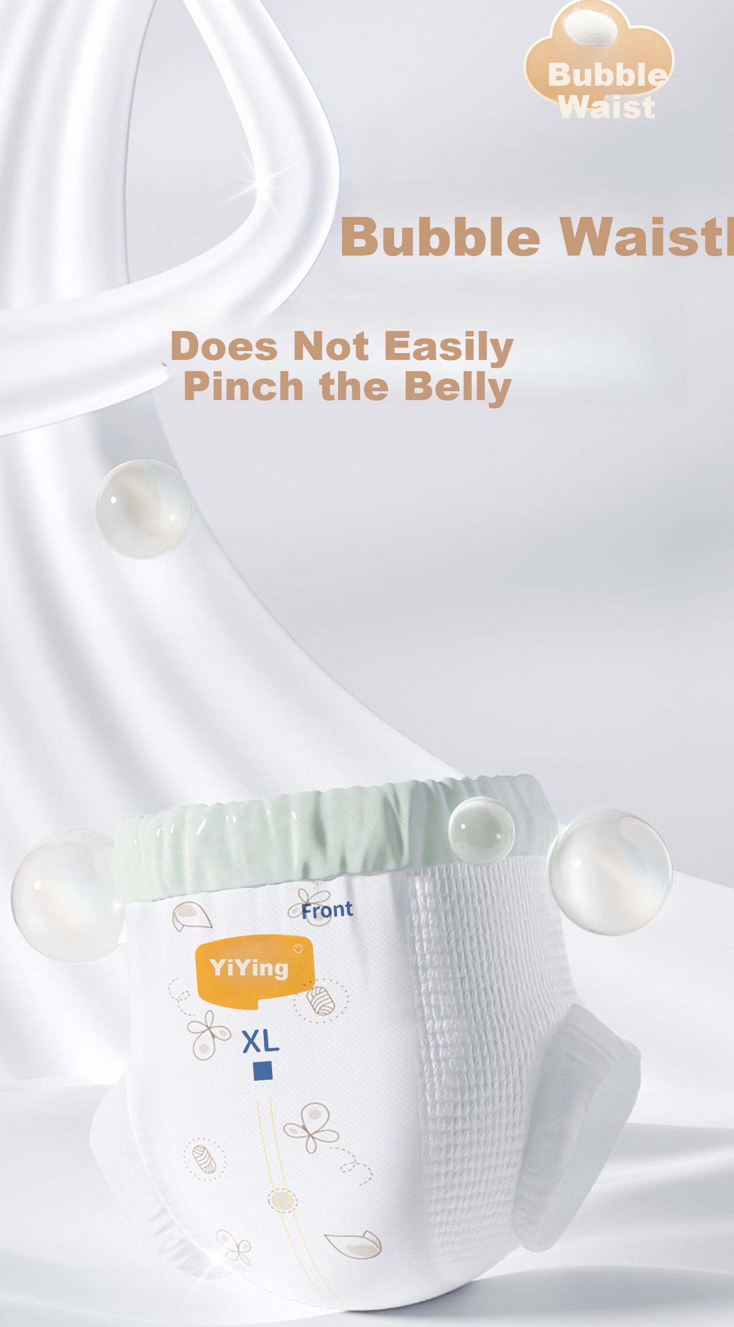 Yiying Silk Pull-Up Pants XXL32 Ultra-Thin Breathable Baby Diapers Soft Breathable Training Pants 4