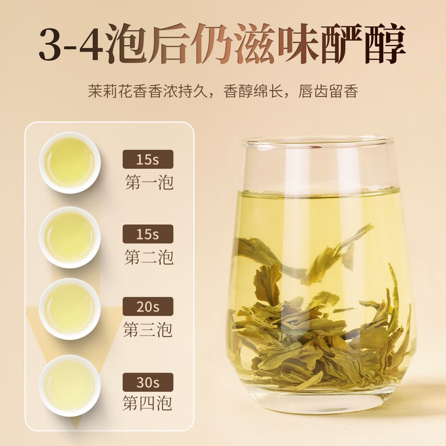 京华12号特级六窨茉莉花茶浓香型老北京特色花茶茶叶自己喝口粮茶250g