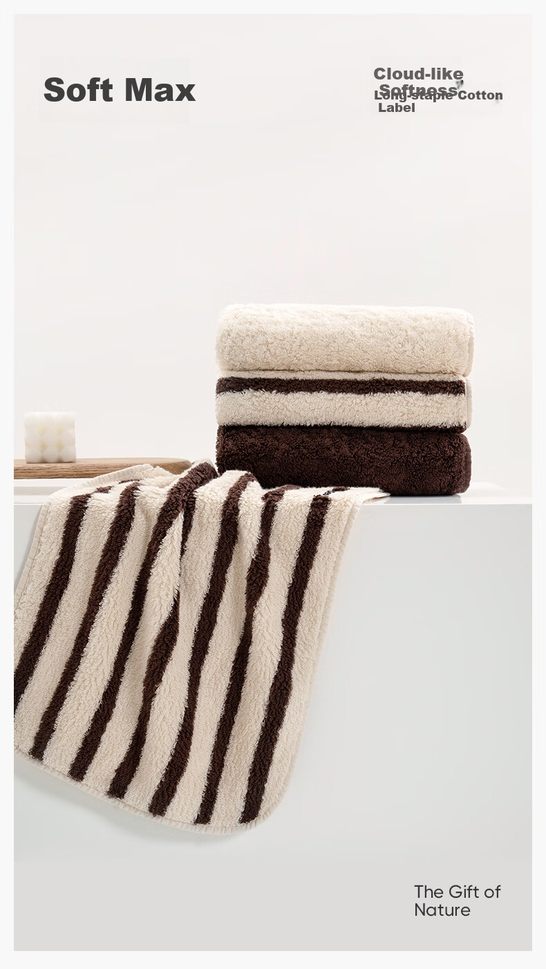 Furui Home Textiles × JDear JD.com Collaboration Pure Cotton A-Class Extra Large Extra Thick Xinjiang Long-Staple Cotton Square Towel Light Purple 6