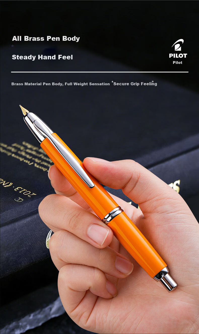 PILOT CAPLESS Retractable Fountain Pen Business Office Gift for Leaders Adult Pen (Gold Clip) F Nib Black FC-1500RG-F-B 5
