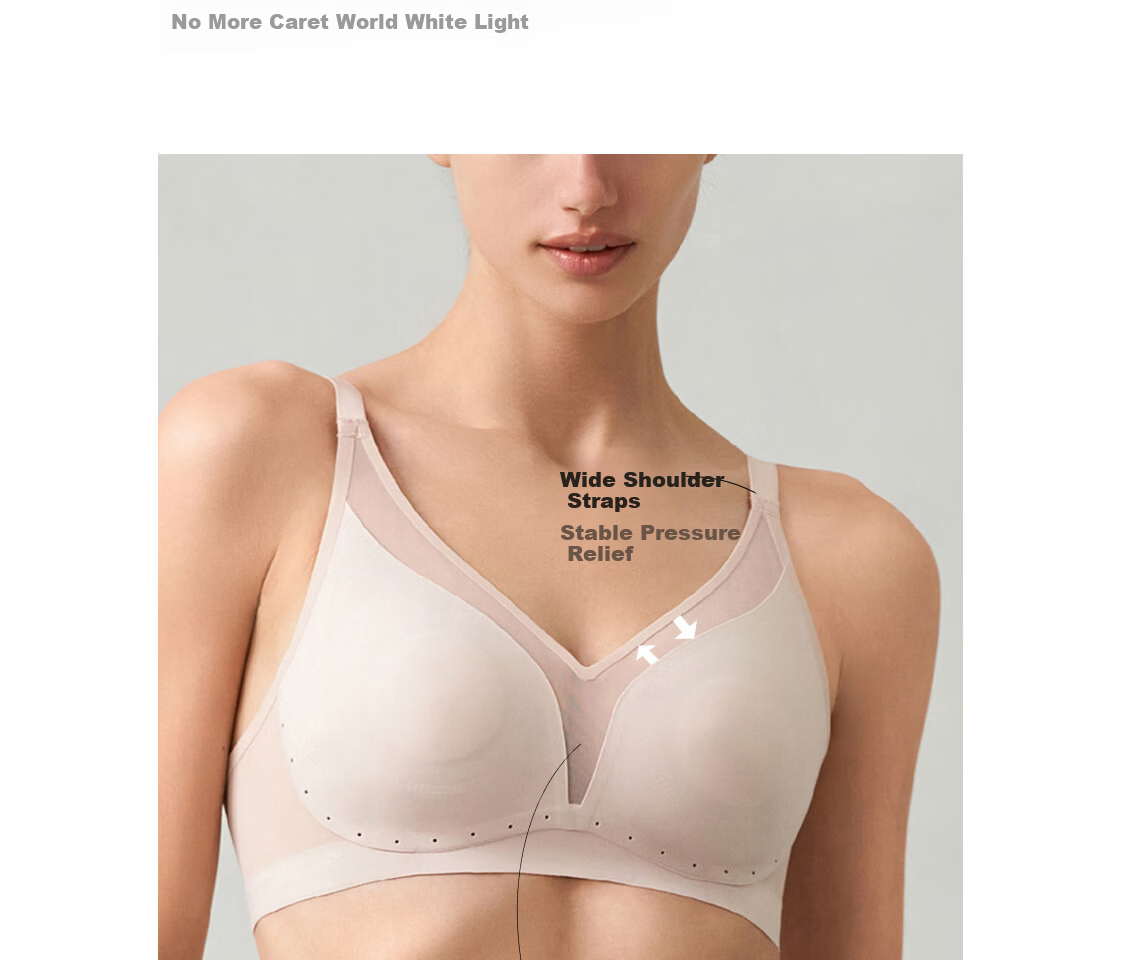 Aimer Oxygen Patch Lightweight Breathable Wire-Free Large Bust Minimizing Soft Support Bra 27