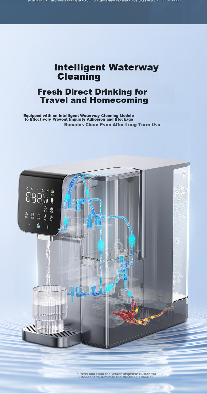 Vanward Desktop Water Purifier Galaxy Hot and Cold Direct Drinking Machine Installation-Free Water Filter Rich Strontium Mineralized Cooling and Rapid Heating Water Purifier A1-ETR100 11