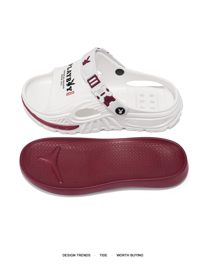 PLAYBOY 2026 Summer New Open Toe Sandals Men Soft Sole Casual Slip-On Outdoor Beach Shoes 7