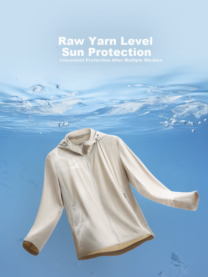 Goldlion [Cloud Wing Jacket] 25 Spring Summer Men's Sun Protection UV Resistant Hooded Lightweight Jacket Apricot 2XL 9