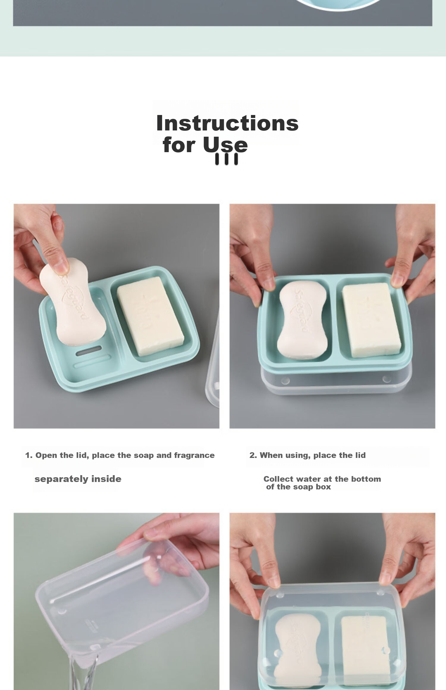 CHAHUA Saio Round Soap Dish Soap Holder Double-Layer Draining Soap Box 1 Piece 10