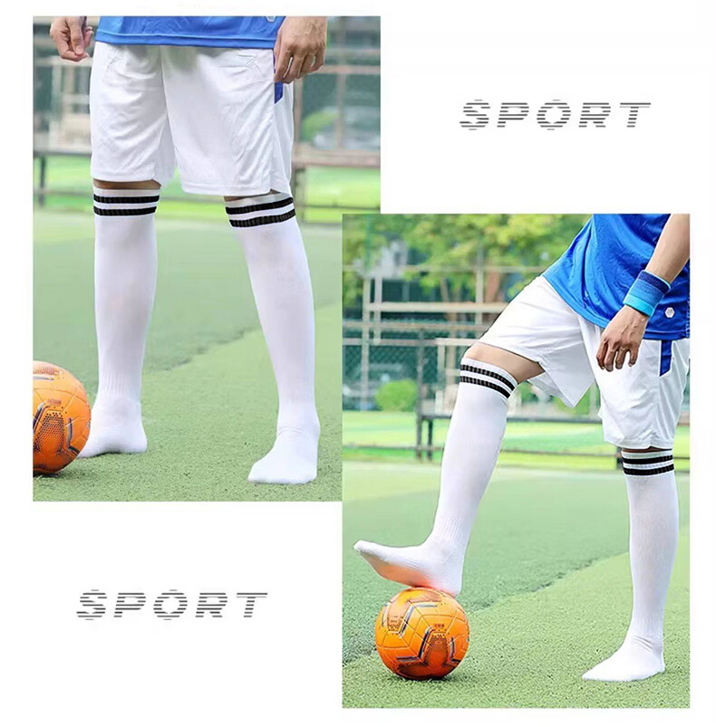 Qise Fang [3 Pairs Pack] Children's Football Socks Summer Thin Long Tube Sports Sweat-Wicking Breathable Running Comfortable Training Socks 12