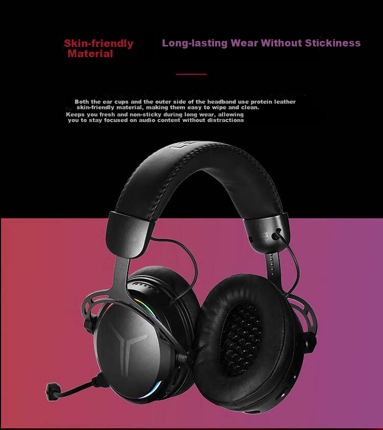 Lenovo Legion Y370 Wireless Bluetooth Gaming Headset 2.4G Wired Wireless Bluetooth Tri-Mode Over-Ear Gaming Headphones for PC LOL Black Myth PUBG Delta 7