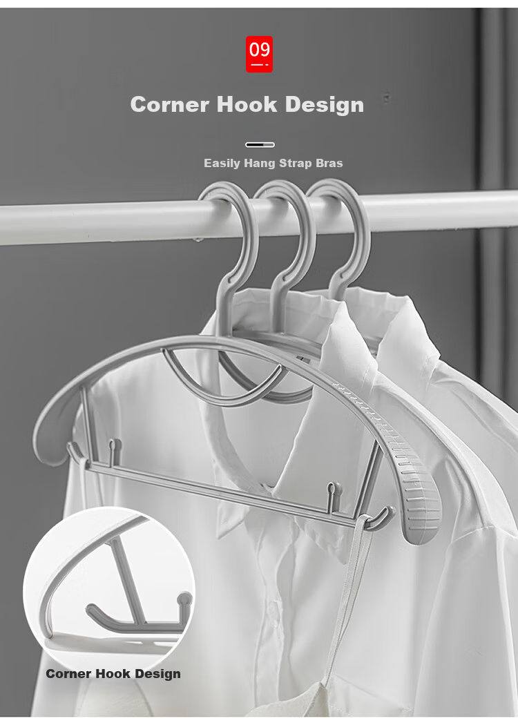 Ie no Monogatari Japanese Travel Clothes Hanger 5-Hole Drying Rack Hotel Indoor Clothes Drying Rack Portable Foldable Travel Hanger for Business Trips 10