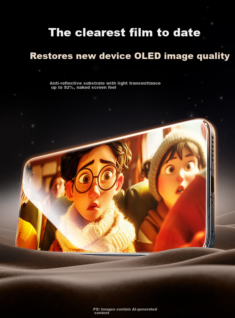 UGREEN [Instant Screen Protector] Tempered Glass Film for Redmi K90 Pro Max, Full Coverage Anti-Shatter Anti-Fingerprint Ultra-Sonic Quick Unlock for Redmi K90 Pro Max Smartphone 13