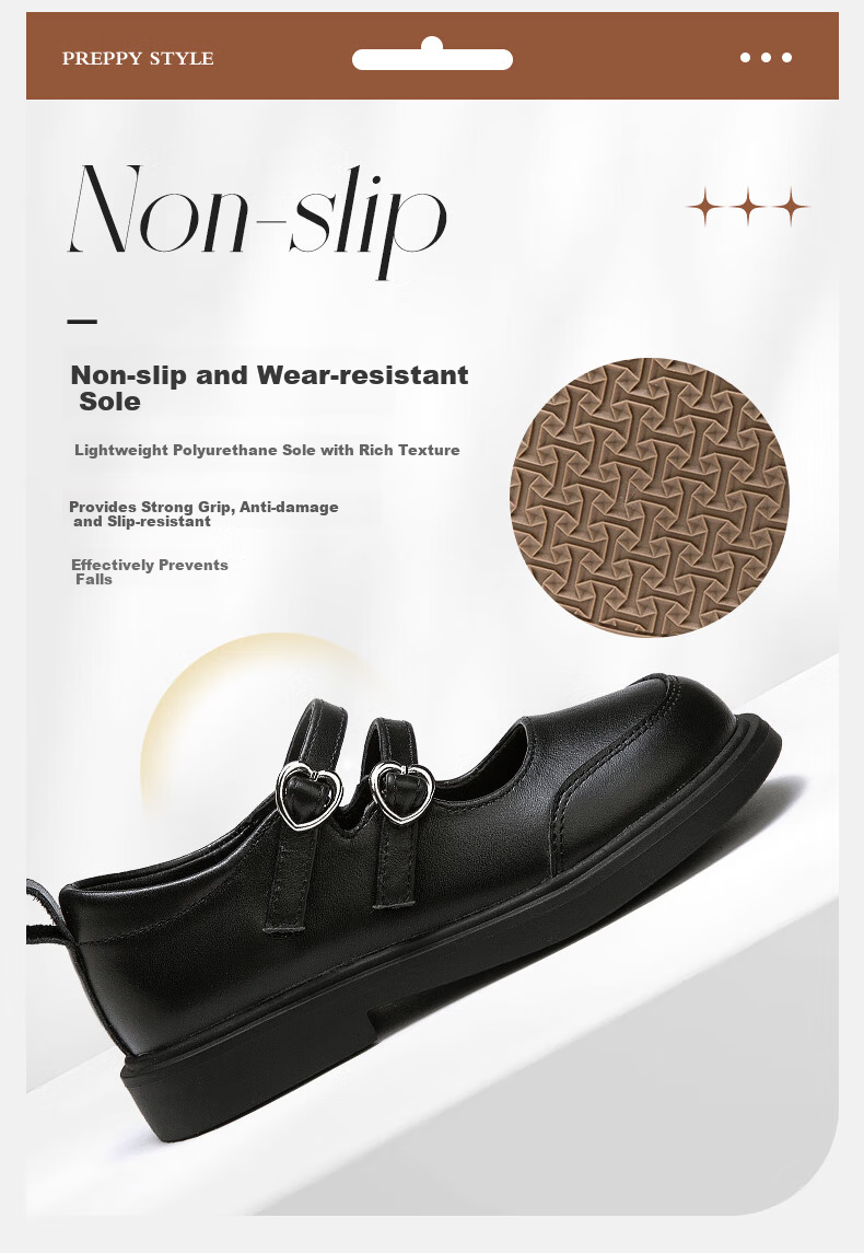 Follow Me Girls' Leather Shoes Spring Autumn Soft Sole Genuine Leather School Performance Princess Shoes Black Size 27 2