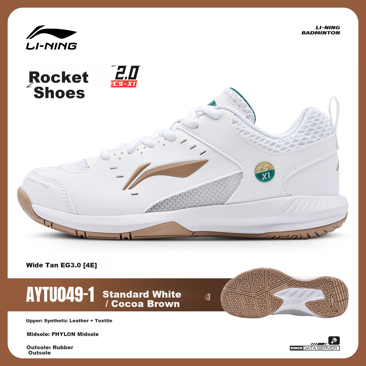 LI-NING Rocket 2.0 Badminton Shoes Unisex Professional Competition Training Sneakers Cushioned Comfortable Durable