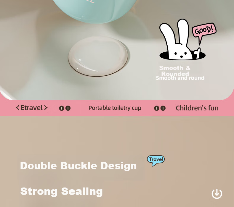 Etravel Children's Toiletry Cup Set with Mouthwash Brush, Toothbrush Cup, Toothpaste And Toothbrush, Cute Cartoon Design [Includes Children's Toothbrush And Toothpaste] 10