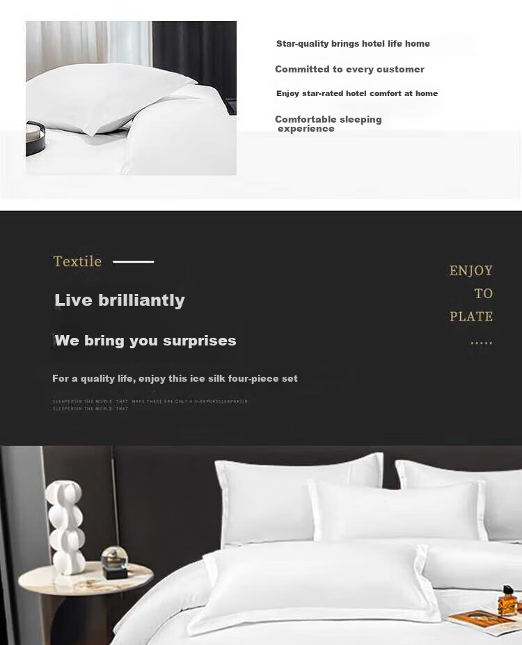 ZiiU Pure White Four-Piece Bedding Set, Thickened Hotel Bedding, White Duvet Cover And Bedsheet, for Corporate Procurement, White, 1.8-Meter Bed 2